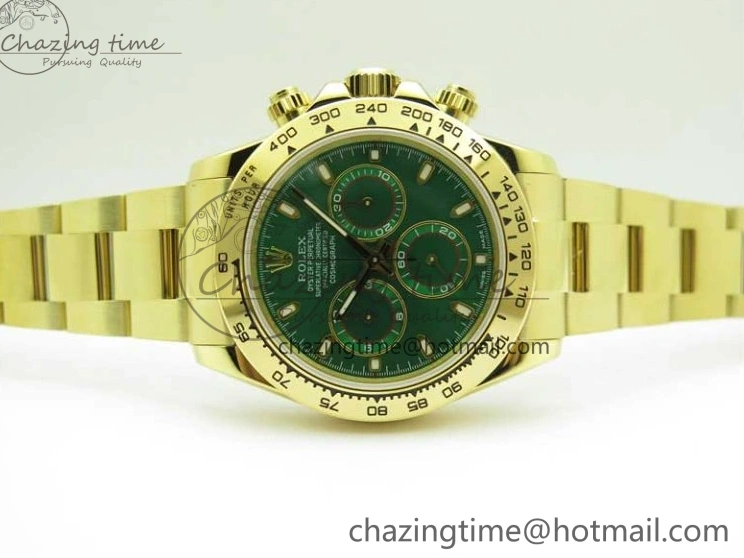 MiroTime 0302 Minimalist Daytona YG KKF 1:1 Best Edition 904L Steel Green Dial on YG Bracelet A 2451